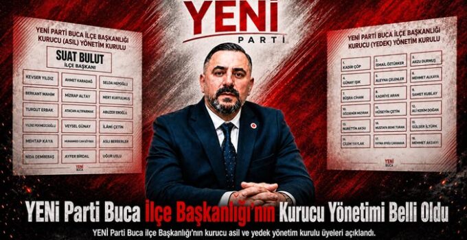YENİ Parti Buca İlçe Başkanlığı’nın Kurucu Yönetimi Belli Oldu