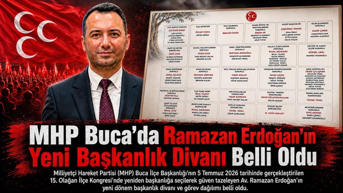 MHP Buca’da Ramazan Erdoğan ’ın Yeni Başkanlık Divanı Belli Oldu