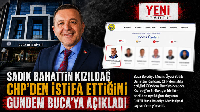 Sadık Bahattin Kızıldağ CHP’den İstifa Ettiğini Gündem Buca ‘ya açıkladı